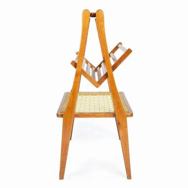 Brown Wooden Newspaper Rack from ÚLUV For Sale - Image 8 of 10