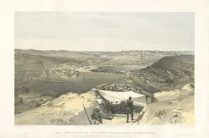 W. Simpson, View of Sebastopol, Crimean War, 1855, Print
