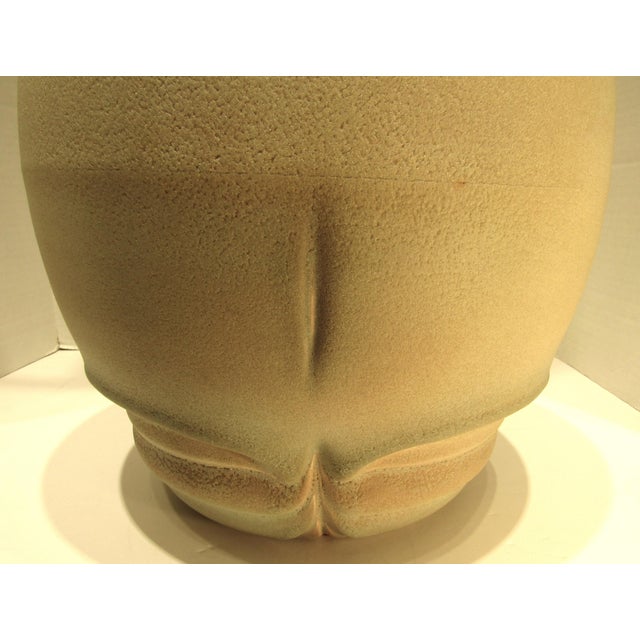 Abstract Large and Rare Porcelain Lidded Vessel / Pot Signed Wayne Fischer Circa 1980s For Sale - Image 3 of 17