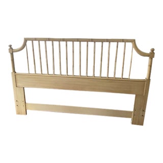 Thomasville Allegro Queen Sized Faux Bamboo Headboard For Sale