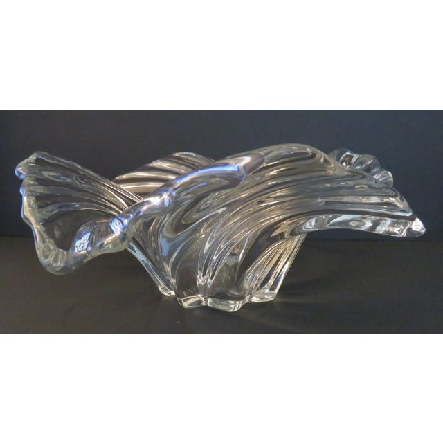 Glass Mikasa Belle Epoque Large Heavy Crystal 12" Centerpiece Bowl VTG For Sale - Image 7 of 16