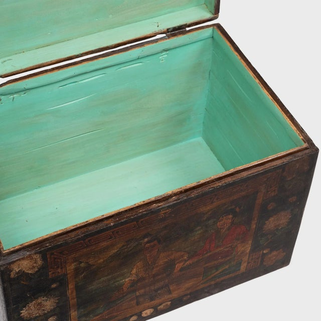 Early 20th Century Chinese Painted Folk Trunk, C. 1900 For Sale - Image 5 of 5