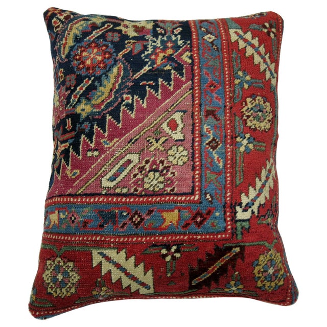 Pillow made from a Russian Karabagh rug. Measures: 16" x 20".