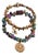 Multicolor Hematite Stone Protective Evil Eye Lucky Elephant Bracelet Set For Sale