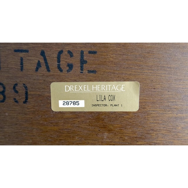 Late 20th Century Drexel Mahogany 8 Drawers 6' Tall Brass Pull High Boy Chest Dresser MINT For Sale - Image 5 of 14