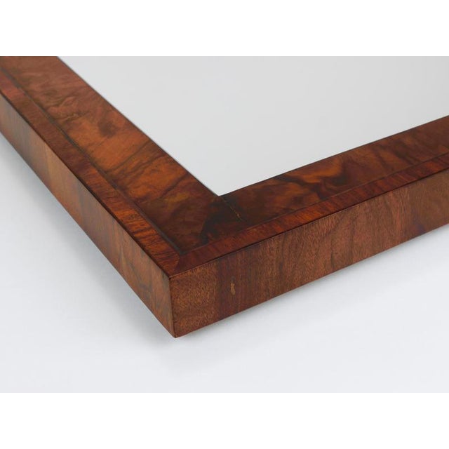 Antique Biedermeier Square Walnut Wall Mirror, Vienna, 1850s For Sale - Image 17 of 18