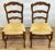 French Country Vintage French Country Rush Seat Carved Wood Chairs, a Pair For Sale - Image 3 of 10