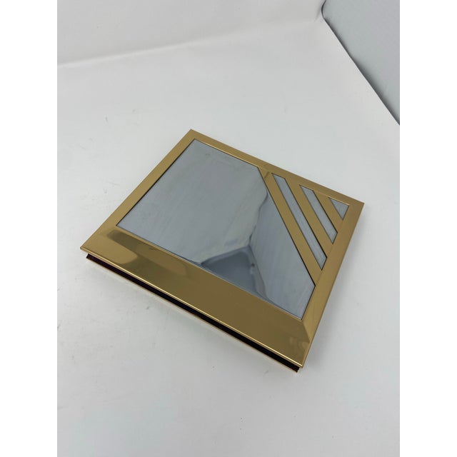 Late 20th Century Postmodern Melannco Int’l LTD Chrome and Brass Picture Album For Sale - Image 5 of 8