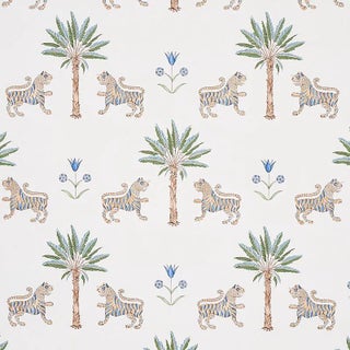 Schumacher Tiger Palm Wallpaper in Delft - 10 Yards For Sale