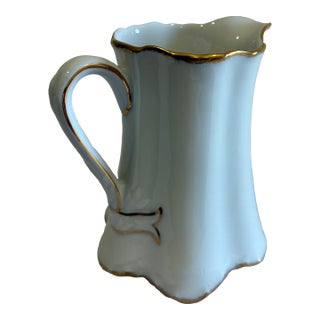 Vintage Thomas Germany Porcelain Creamer With Gold Trim For Sale