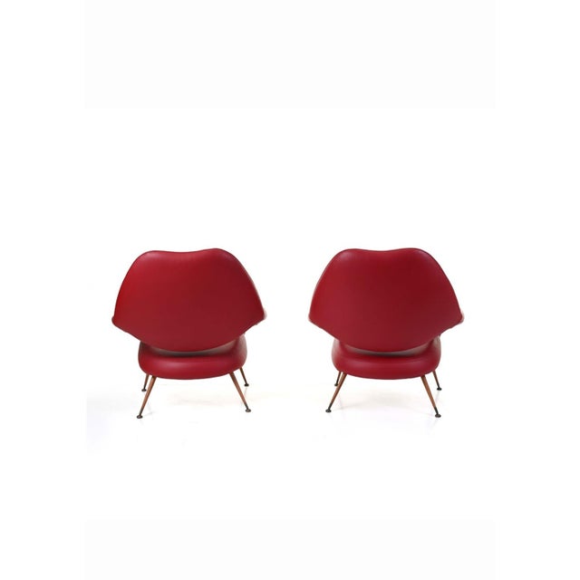 Poltrona Frau Set of Model DU55 Chairs in Red Leather by Gastone Rinaldi for Poltrona Frau, 1954 For Sale - Image 4 of 18