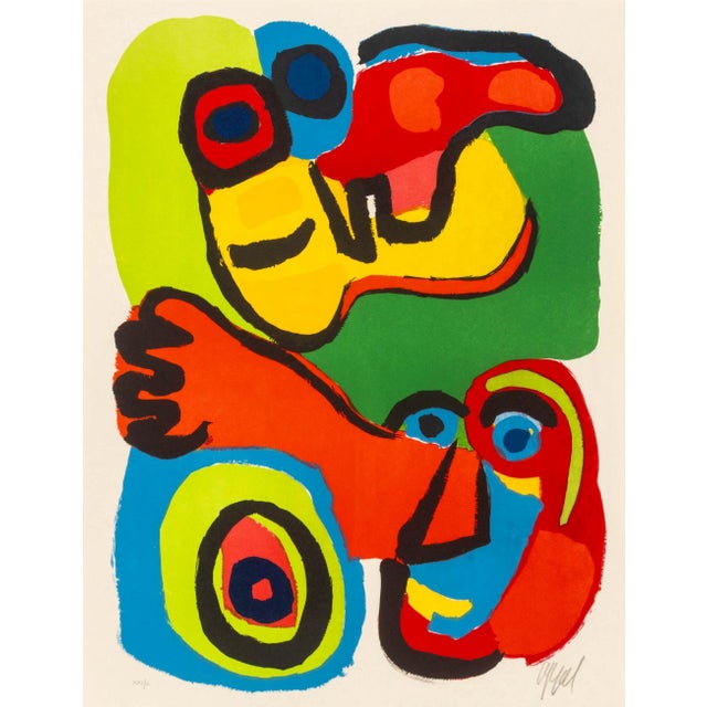 Karel Appel (Dutch, 1921-2006), "Seeing Eyes", Lithograph in Colors on Japon Paper, 1975, from "An American Portrait...
