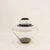 La Mediterranea 1980s glass teapot. Body divided into a vase and a lid, both in slightly iridescent transparent glass with...