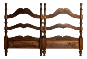 French Fir Headboard for Queen Size Bed, 1940s