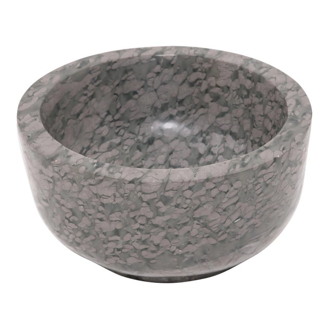Hand-Carved Footed Zhenzhu Stone Basin For Sale