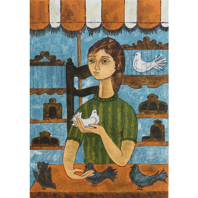 Melancholic muses ii', one of a poignant set of six signed artist proof lithographs by the celebrated spanish artist from...