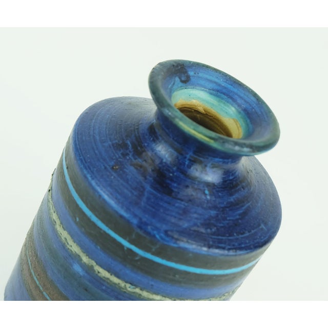 Ceramic Mid-Century Vase Bruno Gambone Italian Studio Pottery Stripe Decor For Sale - Image 7 of 9