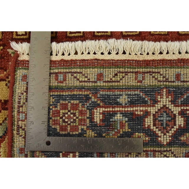 Heriz Rug 4′ X 6′ Red Wool Tribal Hand-Knotted Oriental Carpet For Sale - Image 12 of 12