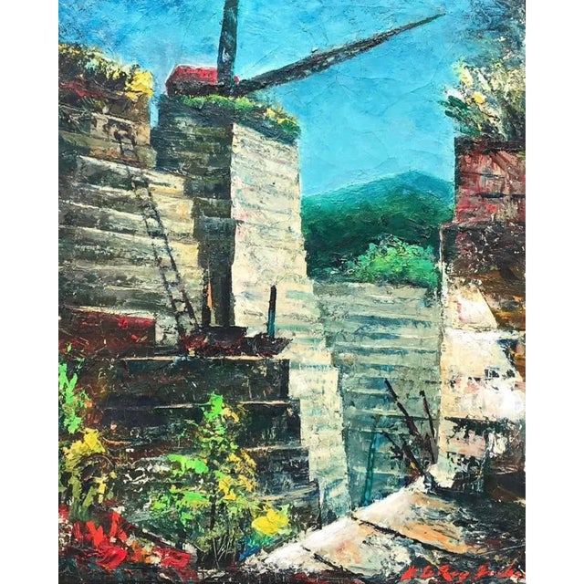 Paint 1940s John Leroy Jackson Georgia Quarry Oil Painting For Sale - Image 7 of 7