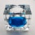 Blue Square Ashtray in Hand-Worked Murano Glass with Ice Cube Effect, 1970s For Sale - Image 8 of 9