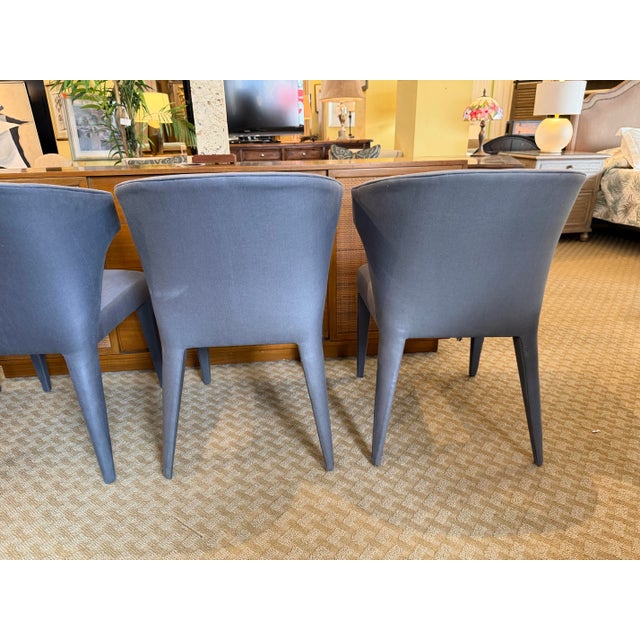 Textile Baker Furniture Luxe Collection "Lapel" Fabric Dining Chairs - Set of 4 For Sale - Image 7 of 10