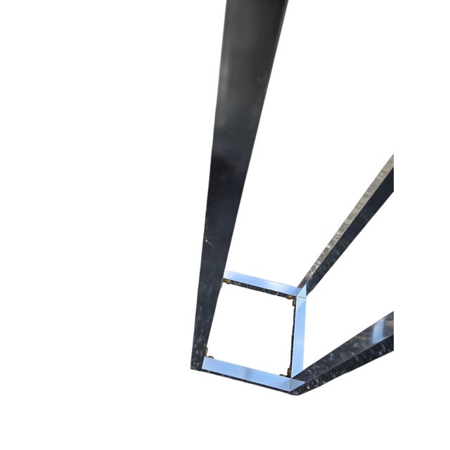 Chrome Vintage Milo Baughman Style Chrome Pedestal Stand MCM Open Column Sculpture Shelf For Sale - Image 8 of 13