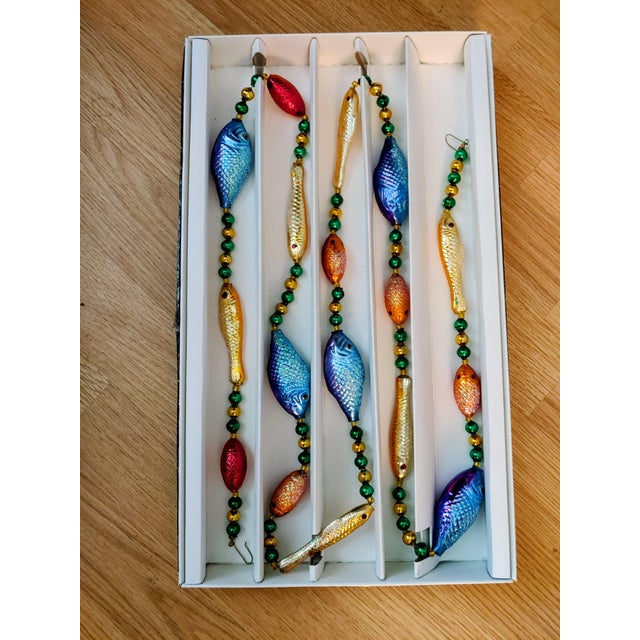 Vintage Christopher Radko Glass Ornament Garlands, 3 Boxed Sets For Sale In New York - Image 6 of 9