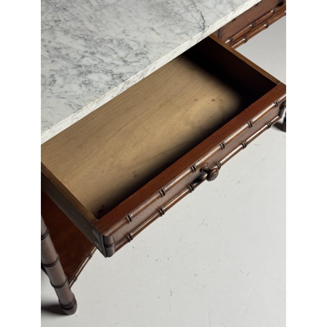 Antique Side Table in Faux Bamboo, 1900 For Sale - Image 3 of 18