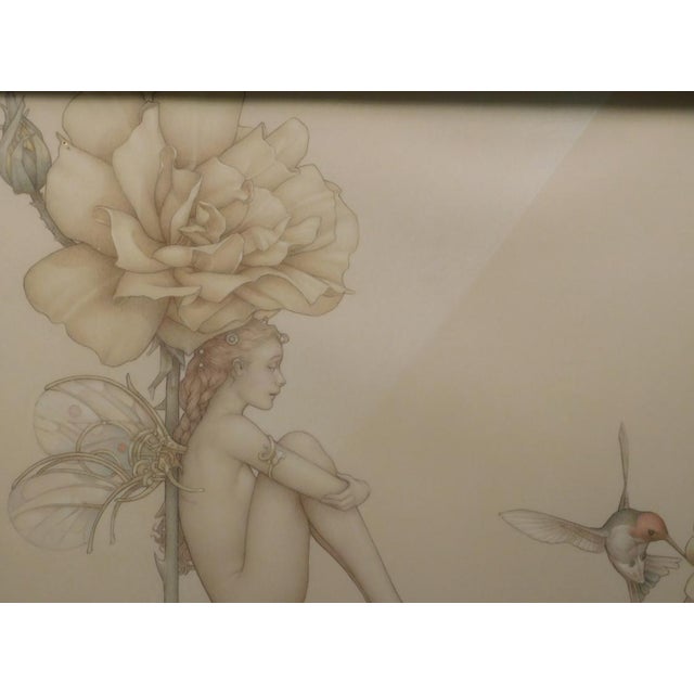 2010s Michael Parkes "Shade of the Rose" Archival Inks Printed on Vellum Hand Signed For Sale - Image 5 of 9