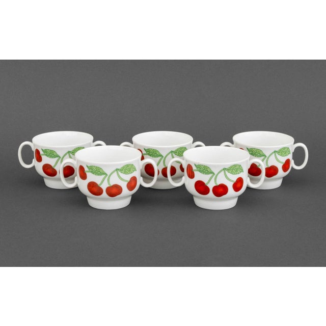 Late 20th Century Richard Ginori Cherry Motif Porcelain Partial