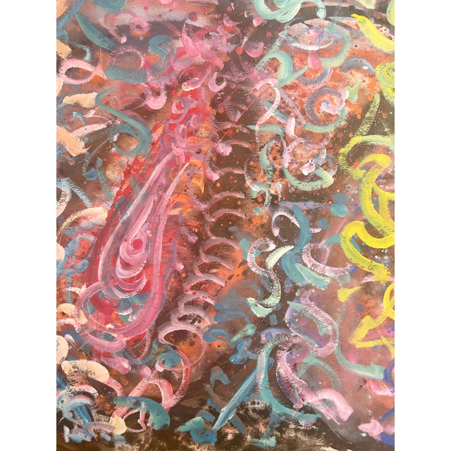This is a very unique Large Original Mixed Media Painting on Paper by Listed California Artist, Hendrik Grise (1914-1982)....