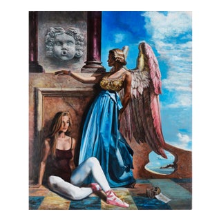 The Ballerina and the Angel - Original Surrealist by Russell Tripp For Sale