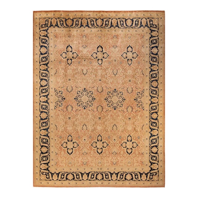 Orange Mogul, One-of-a-Kind Hand-Knotted Area Rug in Orange, 9' 1" x 12' 0" For Sale - Image 8 of 8