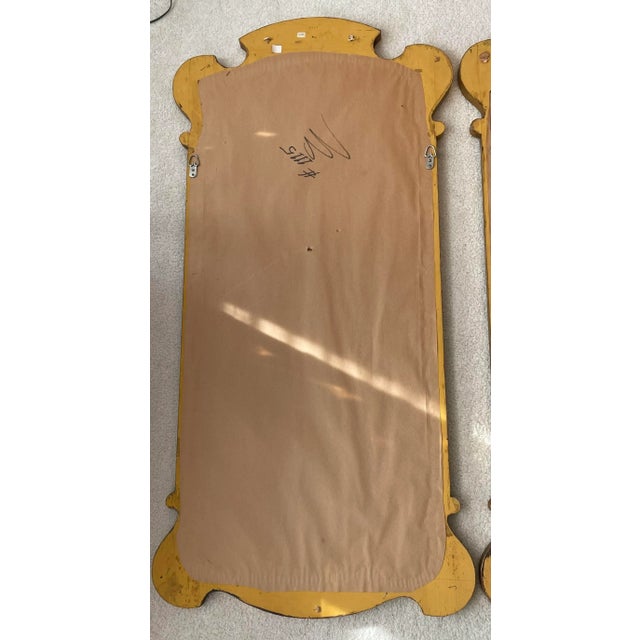 Gold Vintage Gilt Prince Howard French Provincial Hollywood Regency Mirrors, a Pair For Sale - Image 8 of 8
