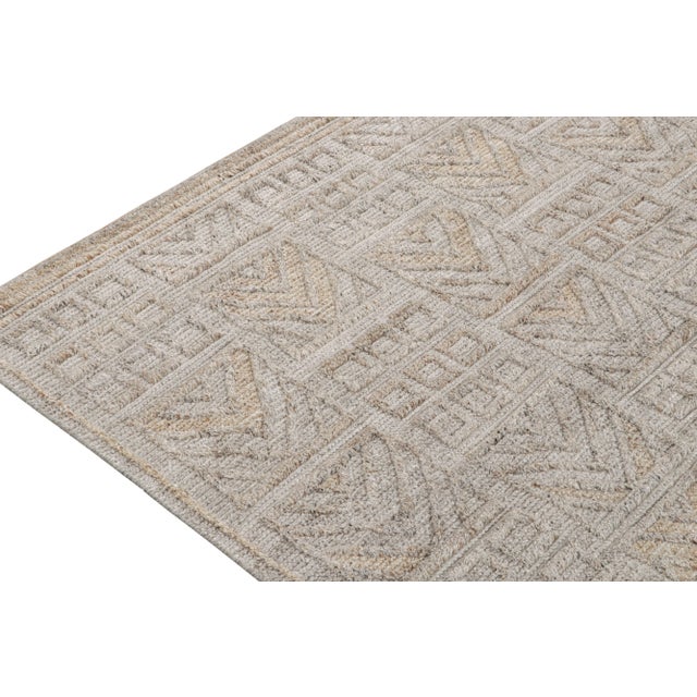 Contemporary Rug & Kilim’s Scandinavian Rug Indoor/Outdoor Rug With Gray Geometric Pattern - 12'x16' For Sale - Image 3 of 7