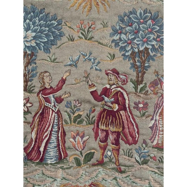 Mid-Century French Jacquard Tapestry – Life of the Seigneurial Court A charming mid-20th-century French woven tapestry,...