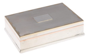 20th Century English Two-Tone Gold Cigar Box from Asprey & Co, London, 1937