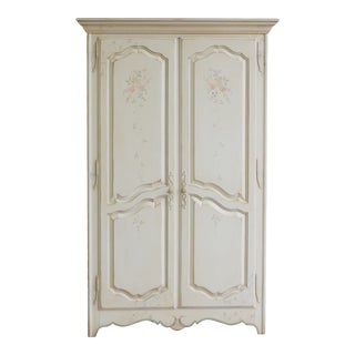 Ethan Allen Country French Hand Decorated Armoire For Sale