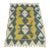 1960s Traditional Geometric Blue and Yellow Cappadocia Kilim Rug For Sale