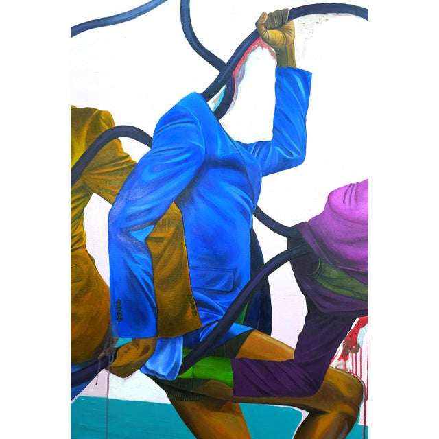 Akugbe . Large Wall Painting by Barnabas Macaulay (2026) Acrylic on Canvas- 21st Century, Contemporary Art, Africa, Figurative, Surrealism, 2026 For Sale - Image 4 of 6