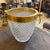 1980s 1980s Modernist Crystal and Gilded Metal French Champagne Cooler For Sale - Image 5 of 14