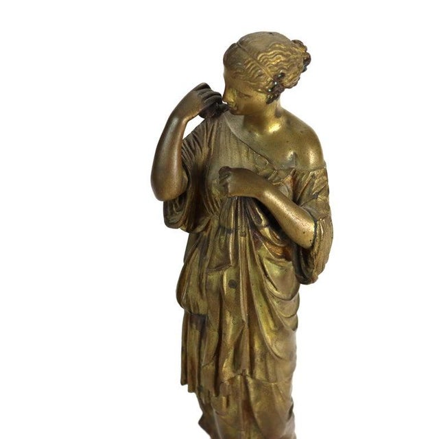 F. Barbedienne Foundry Antique Barbedienne Classical Grand Tour Bronze Sculpture of Diana C1890 For Sale - Image 4 of 13
