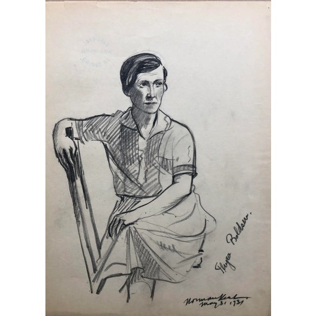 Portrait of Danish (and later California) sculptor Thyra Boldsen (1883-1968) by Norman Kent. Born in Pittsburgh, American...