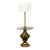 Vintage Hollywood Regency Floor Lamp With Integrated Glass Table For Sale