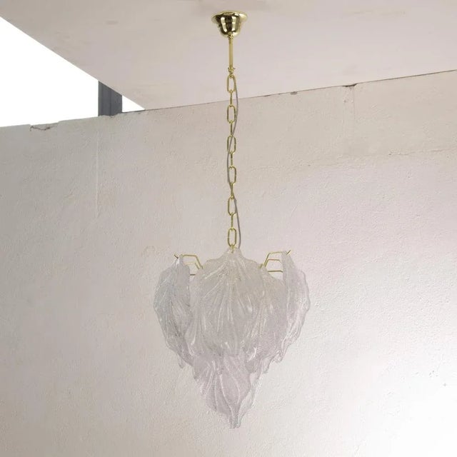 Suspension with Murano Glass Leaves, Italy, 1990s For Sale - Image 4 of 11