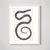 This skinny snake has glam and vintage charm. An almost abstract illustration and perfectly composed. Restored from the...
