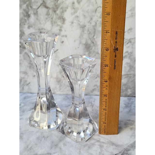 1990s Villeroy and Boch Crystal Candle Holders - Set Of For Sale In San Francisco - Image 6 of 10