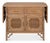 British Colonial Drop Leaf Server with Caned Doors For Sale - Image 4 of 11