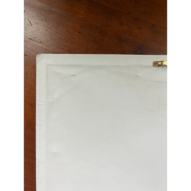 Sky Blue 1990s Needlepoint of Old Ship For Sale - Image 8 of 10