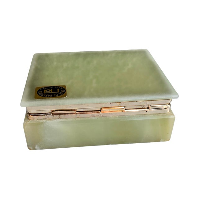 Metal Onyx Casket/Box – Handcrafted, Italy 1970s For Sale - Image 7 of 12